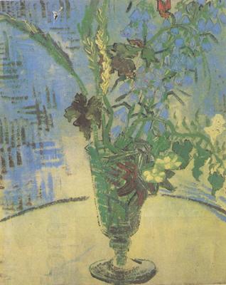 Vincent Van Gogh Still life:Glass with Wild Flowers (nn04) China oil painting art